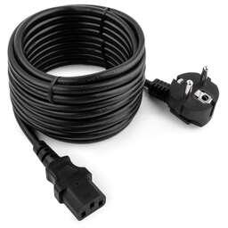 CABLEXPERT (1997) PC-186-VDE-5M, Schuko-C13, 3x0.75мм2, 10A, VDE, с заземлением, 5м, черный, пакет