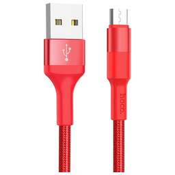 HOCO (6957531080220) X26 USB (m)-microUSB (m) 1.0м - красный/черный