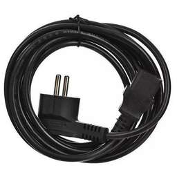 PREMIER Кабель питания 5-280L, IEC C13 (прямой) - Евровилка (угловой), круглое, 3м, Bulk, черный [5-280l(0.75) 3.0]