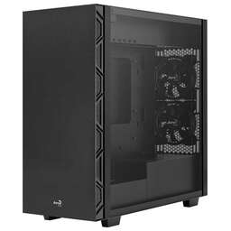 AEROCOOL Корпус ATX Flo Saturn FRGB-G-BK-v1, Midi-Tower, без БП, черный [flo frgb-g-bk-v1]