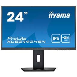 IIYAMA Монитор 23.8" ProLite XUB2492HSN-B5 черный IPS LED 16:9 HDMI M/M матовая HAS Piv 250cd 178гр/178гр 1920x1080 75Hz DP FHD USB 5.6кг