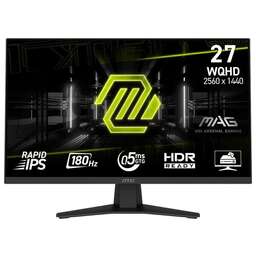 MSI Монитор 27" Mag MAG 274QF черный IPS LED 16:9 HDMI полуматовая 250cd 178гр/178гр 2560x1440 180Hz FreeSync Premium DP Quad 2K (1440p) 4.7кг