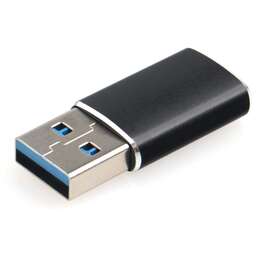 CABLEXPERT (22394) A-USB3.1-AMCF, AM/Type-C(F), QC3.0, метал.корпус, черный, пакет