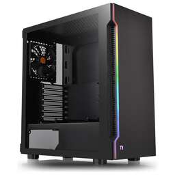 THERMALTAKE Корпус ATX H200 TG RGB, Midi-Tower, без БП, черный [ca-1m3-00m1wn-00]