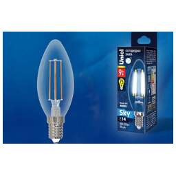 UNIEL (UL-00005161) LED-C35-9W/4000K/E14/CL PLS02WH