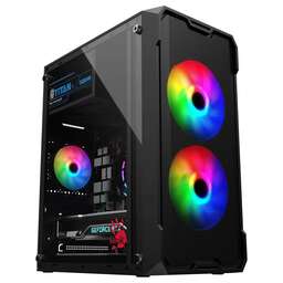 BLOODY Корпус CC-129 черный без БП mATX 1x80mm 2x120mm 1xUSB2.0 1xUSB3.0 audio