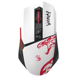 A4TECH Мышь Bloody R36 Ultra белый/черный/красный оптическая 12000dpi беспров. USB 7but (R36 ULTRA NARAKA USB)