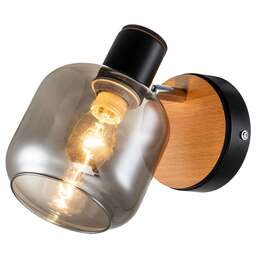 ESCADA 10177/1A E14*40W Black/Chrome/Wood