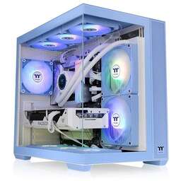 THERMALTAKE Корпус ATX View 380 TG ARGB Hydrangea, Midi-Tower, без БП, синий [ca-1z2-00mfwn-00]