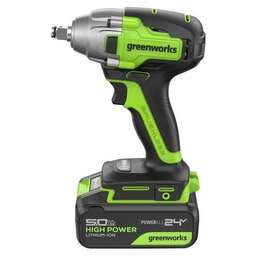 GREENWORKS Гайковерт GD24IW400 аккум. патрон:квад.1/2" (3802907CUG)