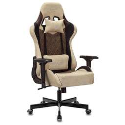 ZOMBIE Кресло игровое VIKING 7 KNIGHT, на колесиках, ткань/экокожа, коричневый [viking 7 knight br]