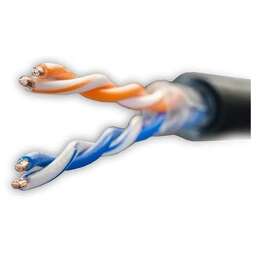 SUPRLAN Кабель сетевой информационный Standard 01-0220-1 кат.5E U/UTP 2 пары 24AWG HDPE внешний 500м черный