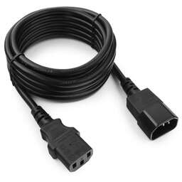 CABLEXPERT (15537) PC-189-1-3M, C13-C14, 3x1.0мм2, 16А, с заземлением, 3м, черный, пакет