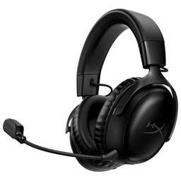 HYPERX Гарнитура игровая Cloud III Wireless, для компьютера и игровых консолей, мониторные, радио, черный [77z45aa]