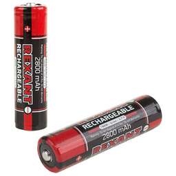 REXANT (30-2030-05) 18650 АККУМУЛЯТОР С ЗАЩИТОЙ LI-ION 2800 MAH 3.7 В