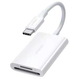 UGREEN Кардридер многофункциональный CM265 (35506) USB-C to SD+TF 3.0 Multifunction Card Reader. Цвет: белый