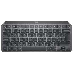 LOGITECH Клавиатура беспроводная MX Keys Mini Graphite |920-010501| Компактная, черная, Bluetooth LE/Logi Bolt, автоматическая подсветка, встроенная батарея, Type-C коннектор, кабель Type-C - Type-A в комплекте