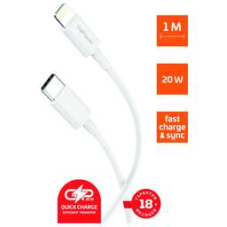 GOPOWER Кабель GP10TL Lightning (m)-Type-C (m) белый (1/200/800)