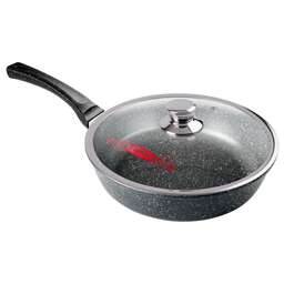 РОССИЯ Сковорода 240/65мм Гранит пласт/руч. с кр. (п/у), с2452аг