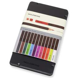 MOLESKINE Карандаши WATERCOLOUR EW7P12COLA, 12 цв., коробка металлическая