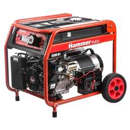 HAMMER Бензиновый генератор Flex GN7000ET, 220/12 В, 6.5кВт, на колёсах с АКБ