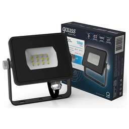 GAUSS Прожектор уличный Qplus 613511310 светодиодный 10Втчерный