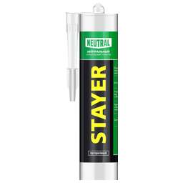 STAYER 260 мл, прозрачный, силиконовый, нейтральный герметик (41217-2)