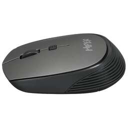 HIPER Мышь беспроводная HOMW-081 /1000-1600 dpi/оптический/4 кнопки/Soft-touch покрытие/USB-приемник/2,4 ГГц/батарея 1хАА/серый (HOMW-081)