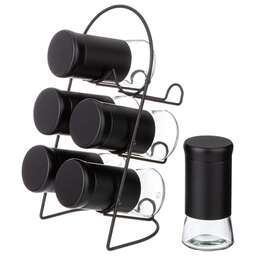 AGNESS НАБОР БАНОЧЕК ДЛЯ СПЕЦИЙ ИЗ 6 ШТ. НА МЕТАЛ. ПОДСТАВКЕ 172-144