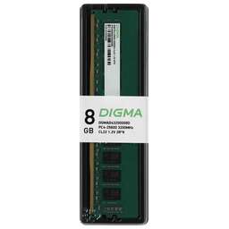 DIGMA Память DDR4 8GB 3200MHz DGMAD43200008D RTL PC4-25600 CL22 DIMM 288-pin 1.2В dual rank Ret