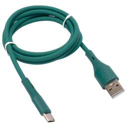 CABLEXPERT (22826) CC-USB2S-AMCM-1M-GN, AM/Type-C, 3А, 18Вт, QC3.0, силиконовый, медь, 1м, зеленый, пакет