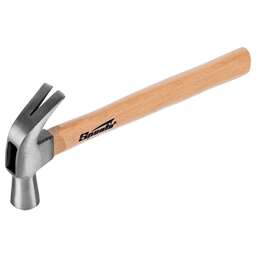 SPARTA Молоток-гвоздодер, 450 г, боек 27 мм, деревянная рукоятка 104205
