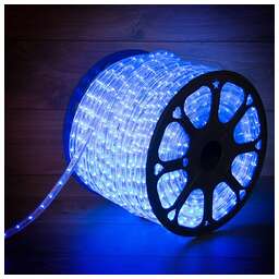 NEON-NIGHT Дюралайт LED двухжильный 230В 13мм 36 LED/м СИНИЙ постоянное свечение модуль 1м бухта 100м