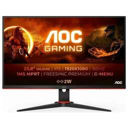 AOC Монитор 23.8" 24G2SPAE черный/красный IPS LED 1ms 16:9 HDMI M/M матовая 250cd 178гр/178гр 1920x1080 165Hz FreeSync Premium VGA DP FHD 3.75кг