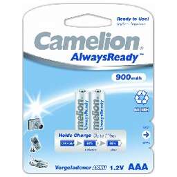 CAMELION (9165) AAA- 900MAH NI-MH ALWAYS READY BL-2 (NH-AAA900ARBP2, аккумулятор, 1.2В)