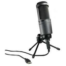 AUDIO-TECHNICA Микрофон проводной AT2020USBX 2.0м черный