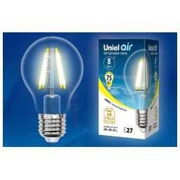 UNIEL (UL-00002210) LED-A60-8W/WW/E27/CL GLA01TR