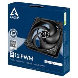 ARCTIC COOLING Вентилятор корпусной P12 PWM (black/black)- retail (ACFAN00119A) RTL {72} (701389)