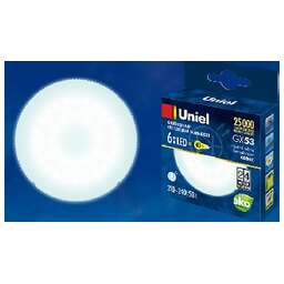 UNIEL (UL-00001669) LED-GX53-6W/NW/GX53/FR PLZ01WH матовая Белый свет