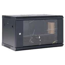 REXANT Шкаф коммутационный (04-0954-112) настенный 9U 400x542мм пер.дв.стекл черный 230град. металл