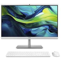 ACER Моноблок Aspire C24-195ES 23.8" Full HD Core Ultra 5 125U (1.3) 16Gb SSD512Gb Graphics CR Windows 11 Pro GbitEth WiFi BT 65W клавиатура мышь Cam серебристый 1920x1080