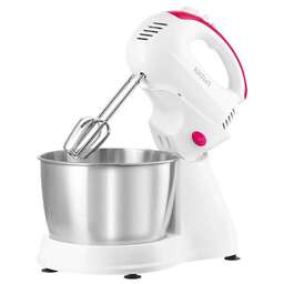 KITFORT Миксер КТ-3485, с чашей, белый и розовый
