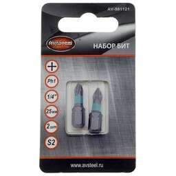 AV STEEL (AV-881121) PH1x25мм S2 2шт в блистере