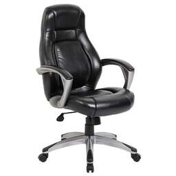 BRABIX Кресло Turbo EX-569, экокожа, до 120кг, топ-ган, фиксированные подлокотники, черный