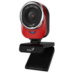 GENIUS Веб-камера QCam 6000 /FHD/1080p до 30 кадров в сек./2 МП CMOS/фиксированный фокус/микрофон/USB/красный (32200002408)