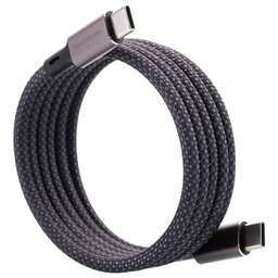 MAGSSORY Кабель USB Type-C (m) - USB Type-C (m), 1.2м, MFI, плоский, в оплетке, темно-серый