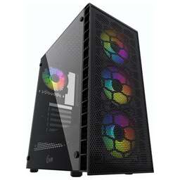 POWERCASE Корпус Mistral Z4С Mesh ARGB, Tempered Glass, 4x 120mm ARGB fan, fans controller & remote, чёрный, ATX (CMIZ4C-A4)