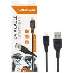 GOPOWER (00-00018568) GP01L USB (m)-Lightning (m) 1.0м 2.4A черный