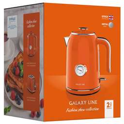 GALAXY LINE Чайник электрический GL 0351, 2200Вт, оранжевый