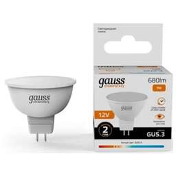 GAUSS Лампа LED GU5.3, софит, 9Вт, 11519, одна шт